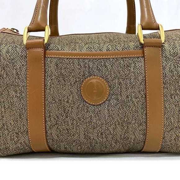 Gucci Mini Bag Canvas Leather Gray Camel Brown - Picture 4 of 10